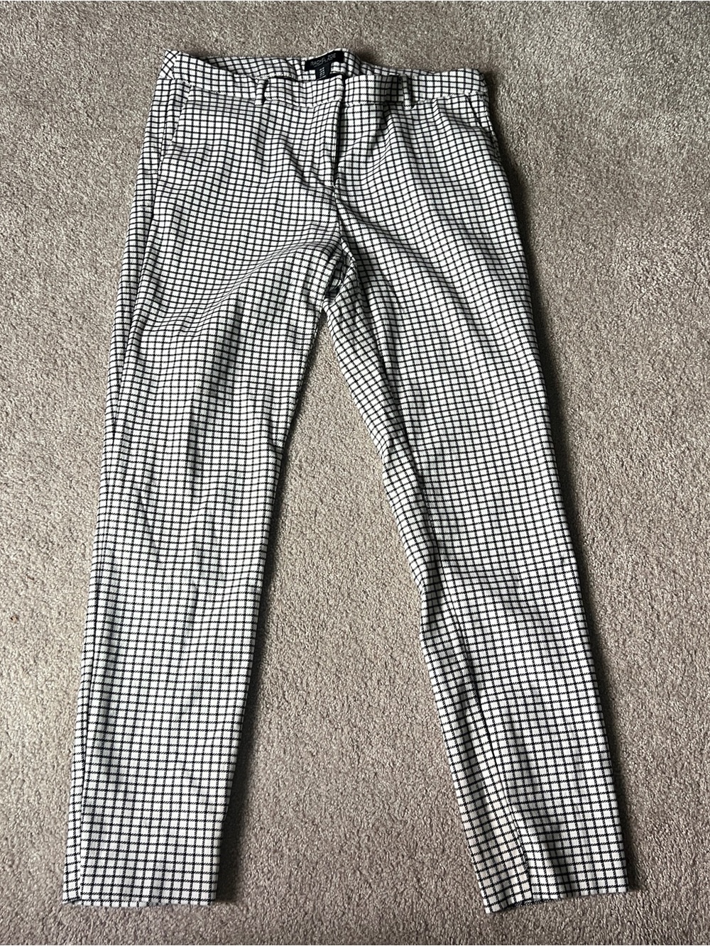 Rachel Zoe Windowpane White & Black Dress Pants